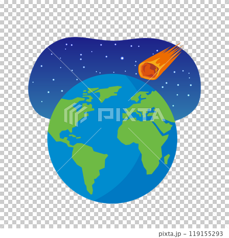 地球に落ちてくる隕石 地球に落ちてくる隕石 119155293