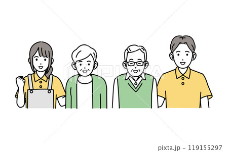 高齢者と介護士のイラスト 高齢者と介護士のイラスト 119155297