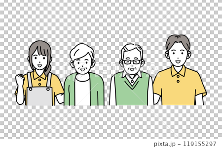 高齢者と介護士のイラスト 高齢者と介護士のイラスト 119155297