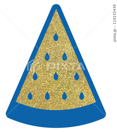 イラスト素材 西瓜 スイカ ゴールド イラスト素材 西瓜 スイカ ゴールド 119155439