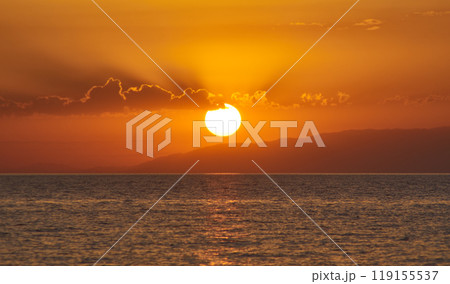 sunset on the Issyk-Kul lake 119155537