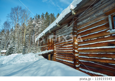Russian Traditional wooden peasant house Russian Traditional wooden peasant house 119155545