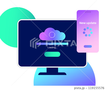 System update concept System update concept 119155576