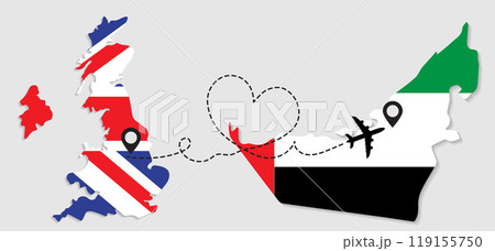 Travel to UAE by airplane from Great Britain 119155750