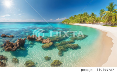 Sandy beach of the bay 119155787
