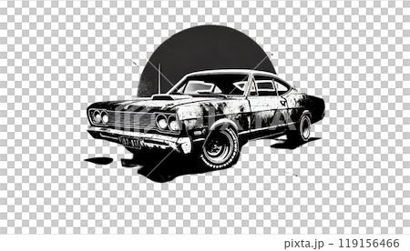 Illustration of retro car 119156466