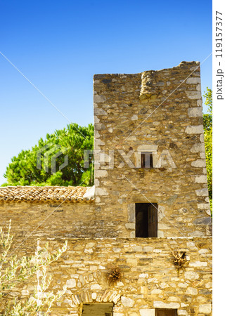 Tower houses in Vathia Greece Mani Peninsula Tower houses in Vathia Greece Mani Peninsula 119157377