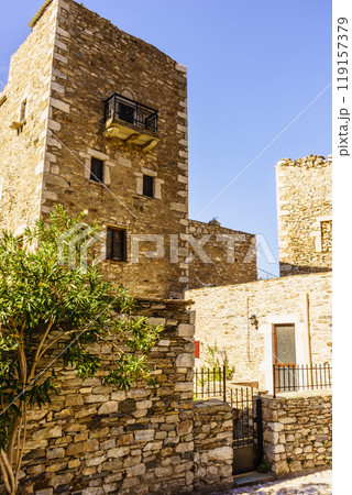 Tower houses in Vathia Greece Mani Peninsula 119157379