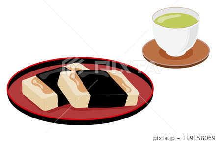 磯辺餅とお茶 119158069