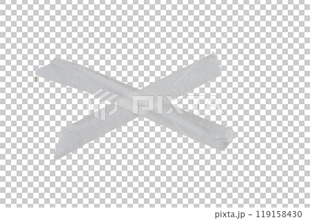 a cross of paper tape a cross of paper tape 119158430