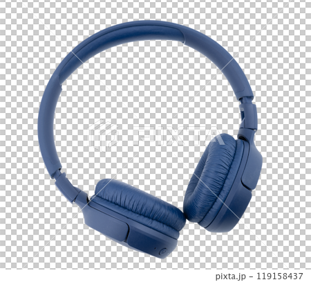 Blue headphones Blue headphones 119158437
