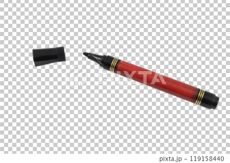Black marker and its cap Black marker and its cap 119158440