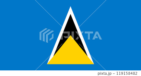 The official national flag of the Saint Lucia. Vector illustration 119158482