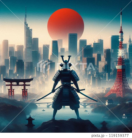 都会に迷い込んだサムライSAMURAIを作りました。 119159377