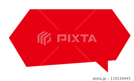 吹き出し 単体 シンプル イラスト ベクター 六角形 赤	 吹き出し 単体 シンプル イラスト ベクター 六角形 赤	 119159445