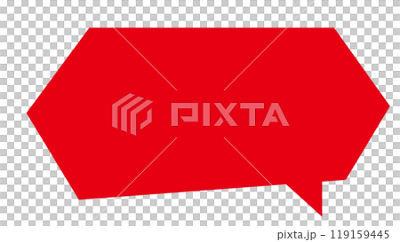 吹き出し 単体 シンプル イラスト ベクター 六角形 赤	 吹き出し 単体 シンプル イラスト ベクター 六角形 赤	 119159445