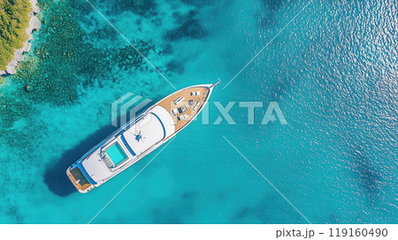 Luxury Yacht in Crystal Clear Waters 119160490