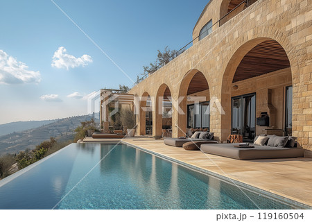 Luxury Villa with Infinity Pool and Mountain View 119160504