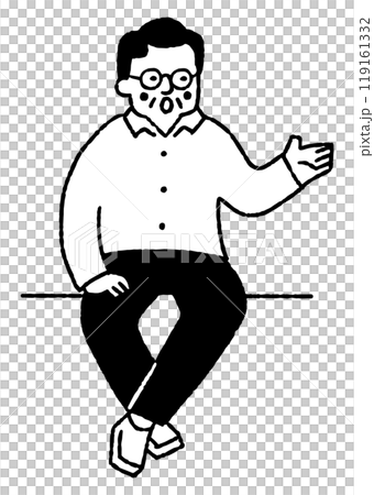 座って話している高齢男性_2 119161332