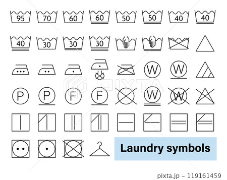 洗濯表示のアイコンセット 119161459