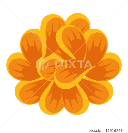 Close-up of vibrant marigold flower illustration, Vector 119162614