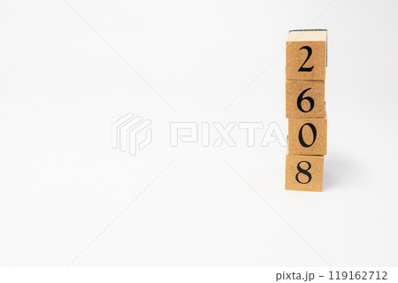 木のブロック 数字 2608 木のブロック 数字 2608 119162712