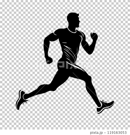 run running silhouette 119163053