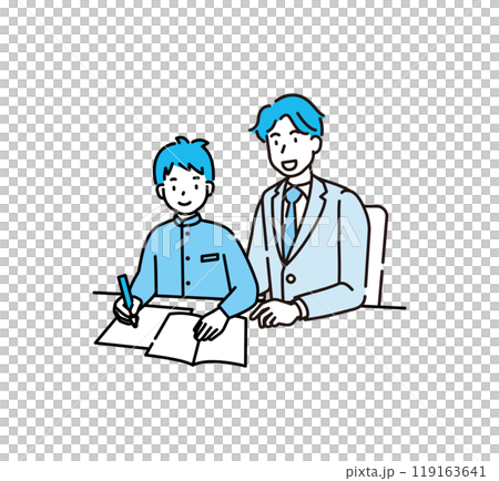 中学生　勉強　塾 119163641