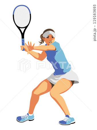 女子テニス選手 119163693