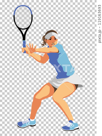 女子テニス選手 119163693