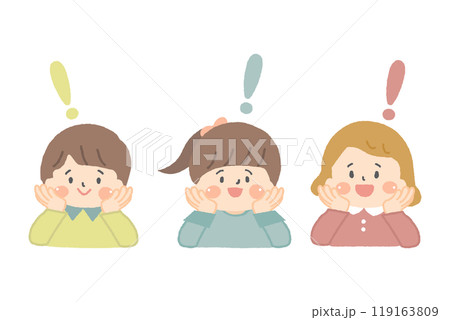 わかった子供たちのイラスト 119163809