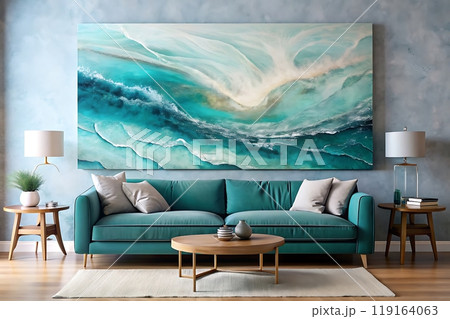 Coastal Teal Art and Furniture for a Tranquil Ocean Vibe 119164063
