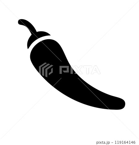 トウガラシ シルエット 119164146