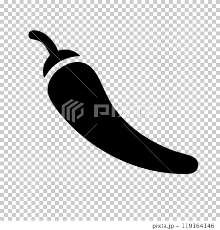 トウガラシ シルエット 119164146