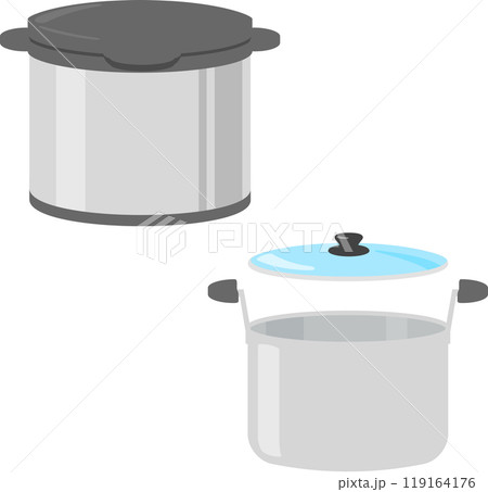 保温調理鍋の保温容器と鍋 119164176