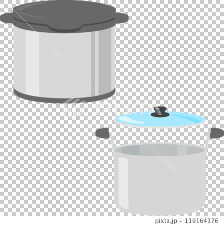 保温調理鍋の保温容器と鍋 119164176