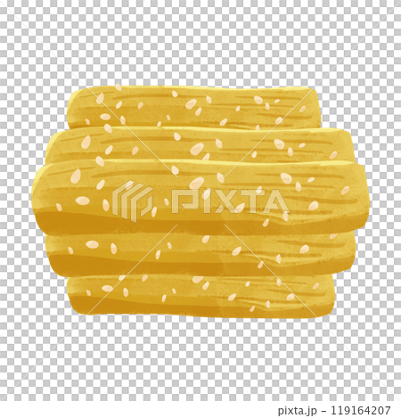 烤牛蒡水彩手繪插畫 119164207