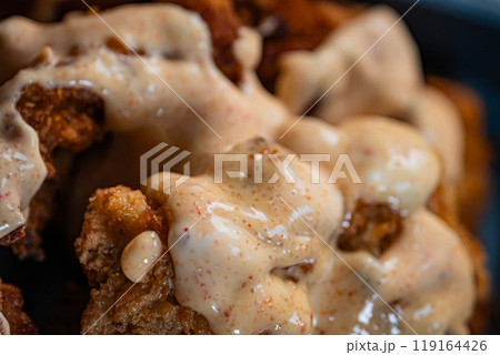 料理　ごはん　明太マヨ唐揚げ 119164426