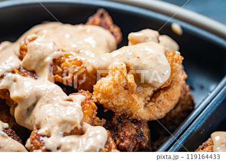 料理 ごはん 明太マヨ唐揚げ 料理 ごはん 明太マヨ唐揚げ 119164433