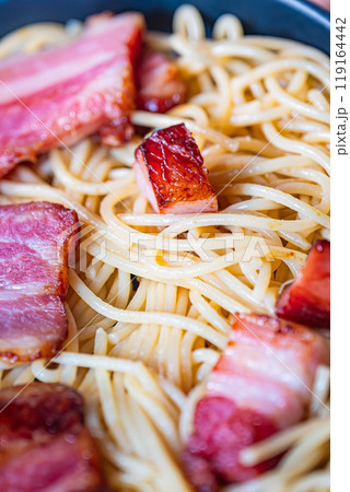 料理 ごはん ベーコンパスタ 料理 ごはん ベーコンパスタ 119164442