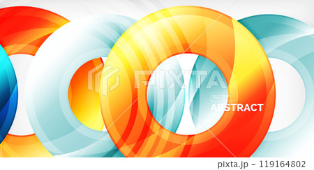 Bright colorful circles with light effects 119164802