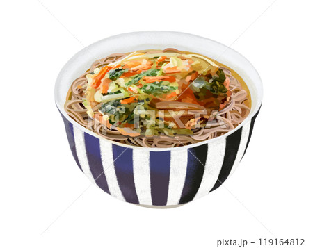 かき揚げそば（野菜）青白椀 119164812