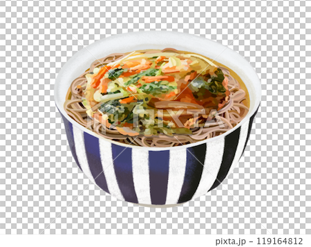 かき揚げそば（野菜）青白椀 119164812