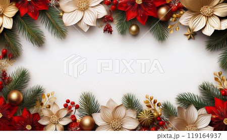 クリスマスフレームイメージコピースペース素材9 クリスマスフレームイメージコピースペース素材9 119164937