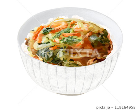 かき揚げ丼(野菜)白椀 かき揚げ丼(野菜)白椀 119164958