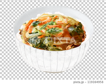 かき揚げ丼(野菜)白椀 かき揚げ丼(野菜)白椀 119164958