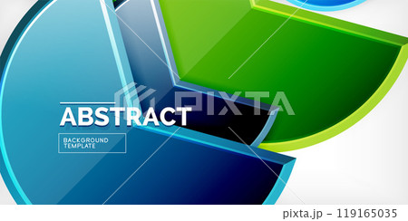 Glass reflective geometric round shapes background. Vector Illustration For Wallpaper, Banner, Background, Card, Book Illustration, landing page 119165035