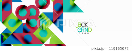 Trendy triangles lines, round elements and circles. Vector Illustration For Wallpaper, Banner, Background, Card, Book Illustration, landing page Trendy triangles lines, round elements and circles. Vector Illustration For Wallpaper, Banner, Background, Card, Book Illustration, landing page 119165075