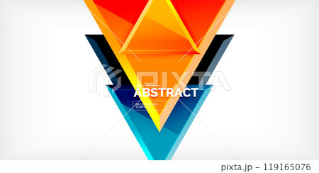 Abstract background - glossy triangles. Vector Illustration For Wallpaper, Banner, Background, Card, Book Illustration, landing page Abstract background - glossy triangles. Vector Illustration For Wallpaper, Banner, Background, Card, Book Illustration, landing page 119165076