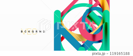 Linear design colorful circles and lines 119165188